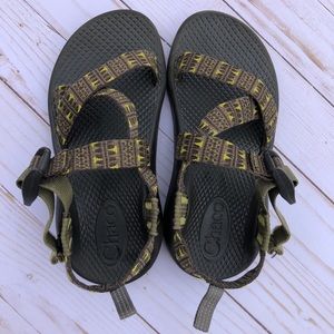 Boys Chaco size 1 fits 2 green avocado sandals